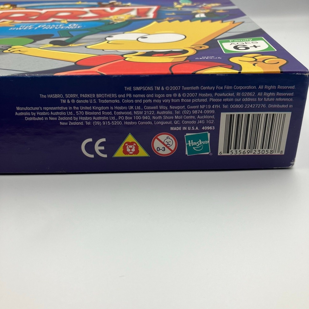 The Simpsons Sorry! Board Game Parker Brothers Complete Excellent Condition - Picture 8 of 9